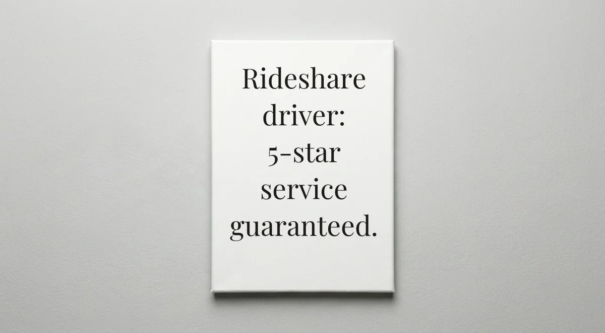 Uber/Lyft Driver quote wall art - canvas print