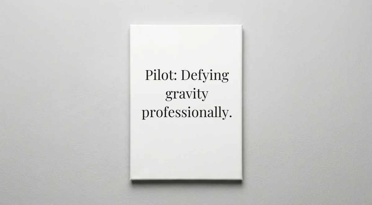 Pilot quote wall art - canvas print