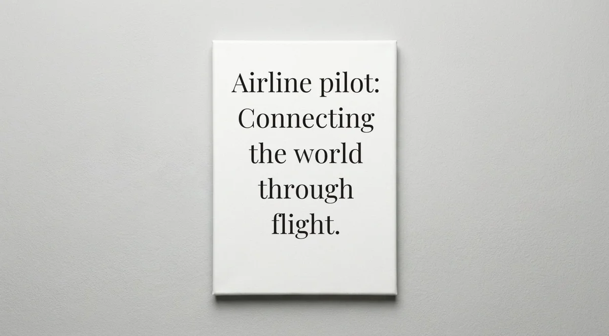 Airline Pilot quote wall art - canvas print