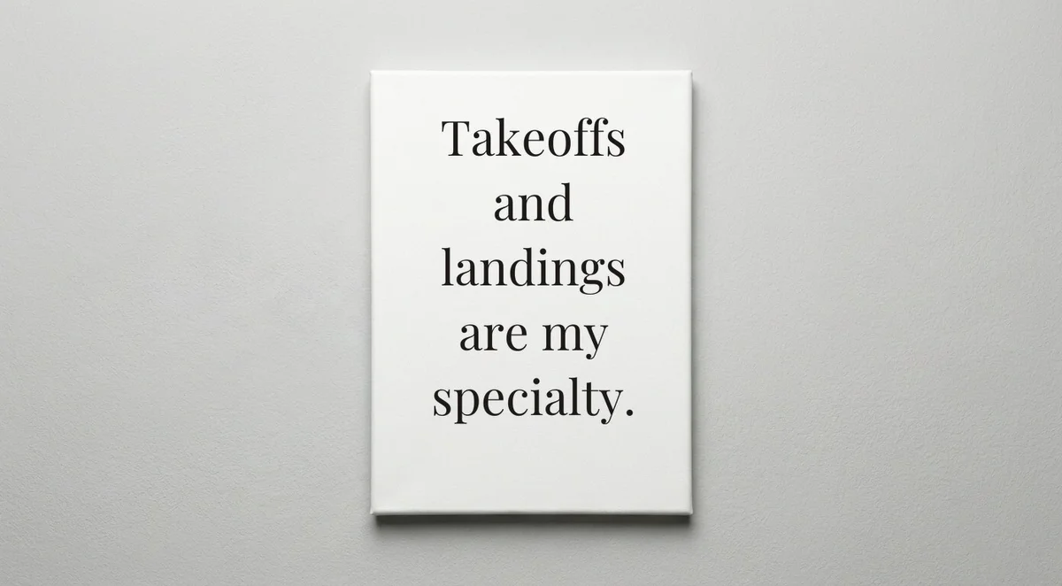 Airline Pilot quote wall art - canvas print