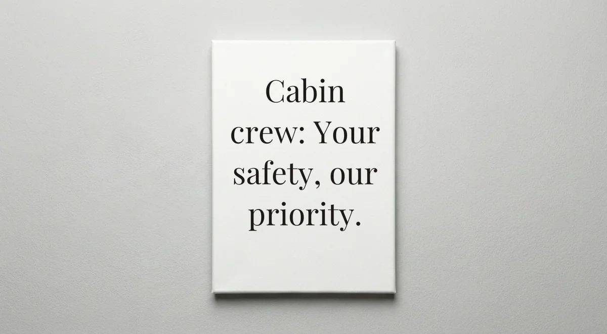 Cabin Crew quote wall art - canvas print