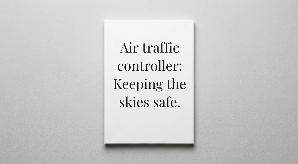 Air Traffic Controller quote wall art - canvas print