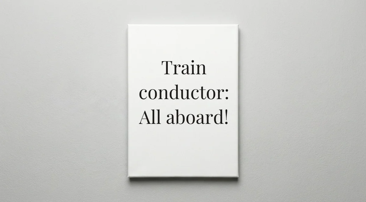 Train Conductor quote wall art - canvas print