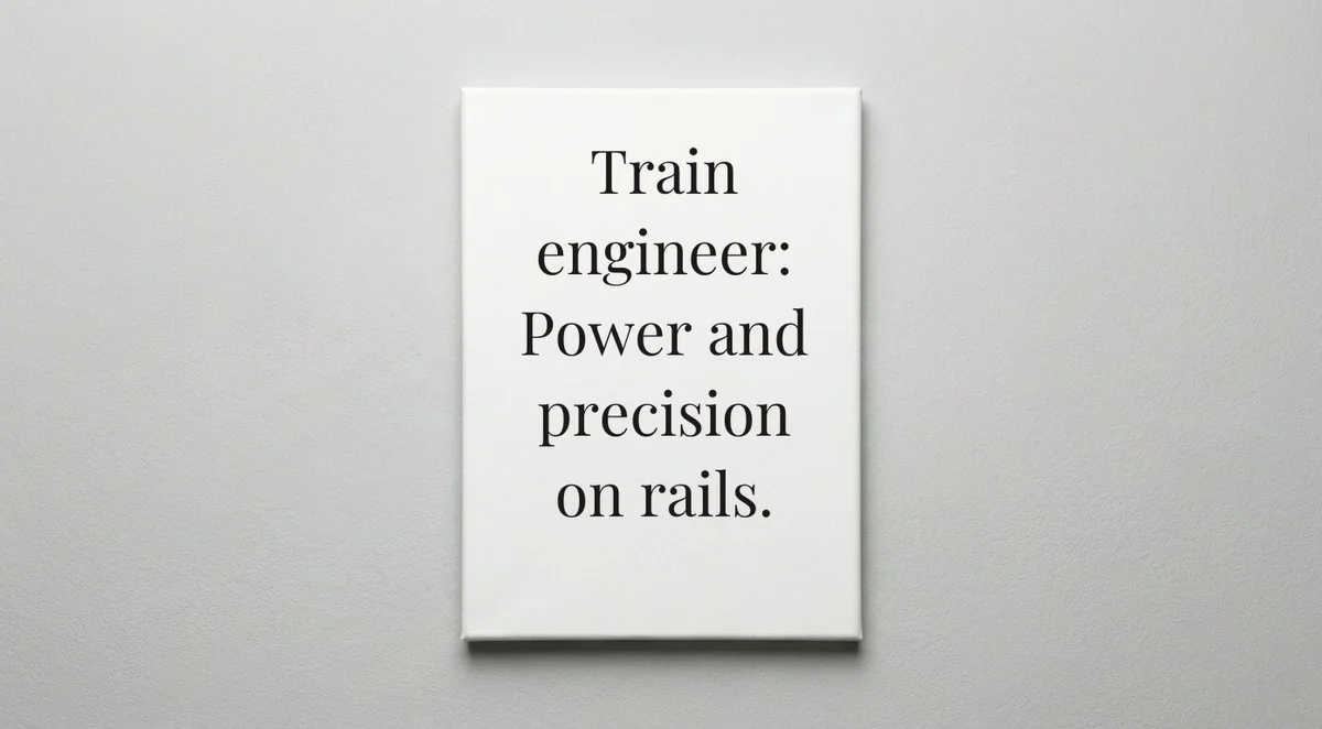 Train Engineer quote wall art - canvas print