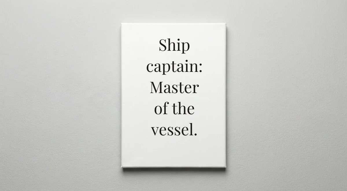 Ship Captain quote wall art - canvas print