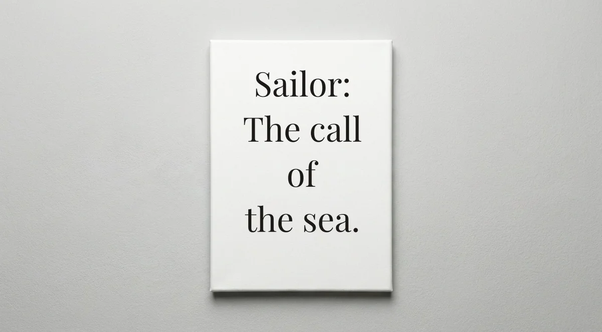 Sailor quote wall art - canvas print