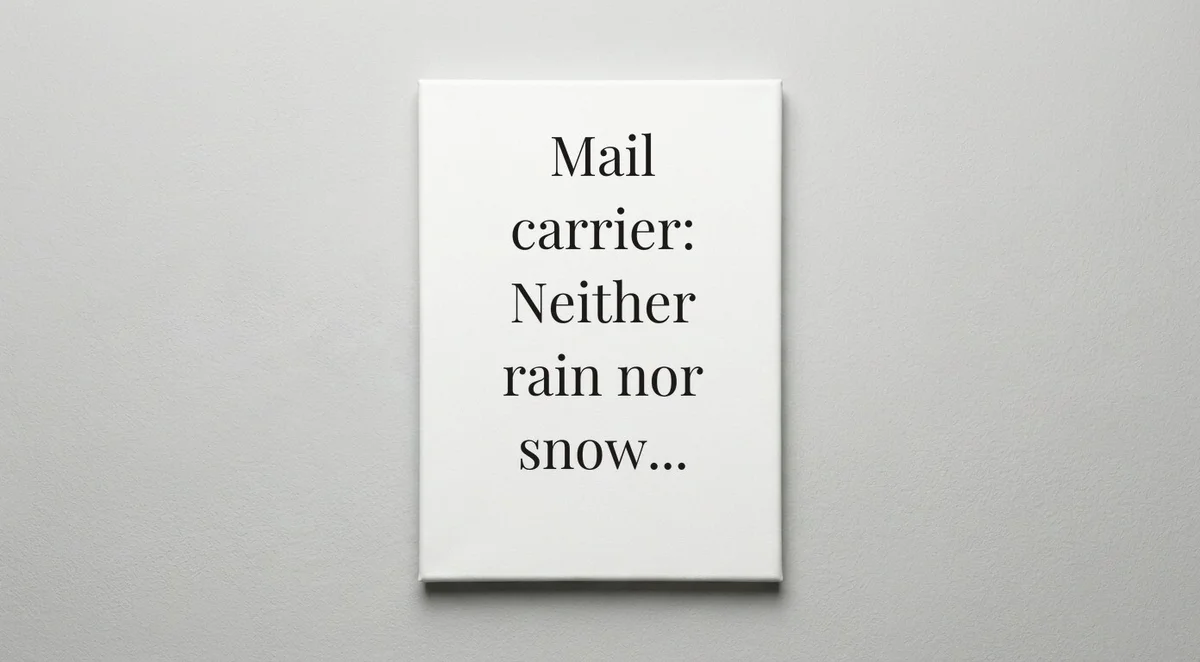 Mail Carrier quote wall art - canvas print