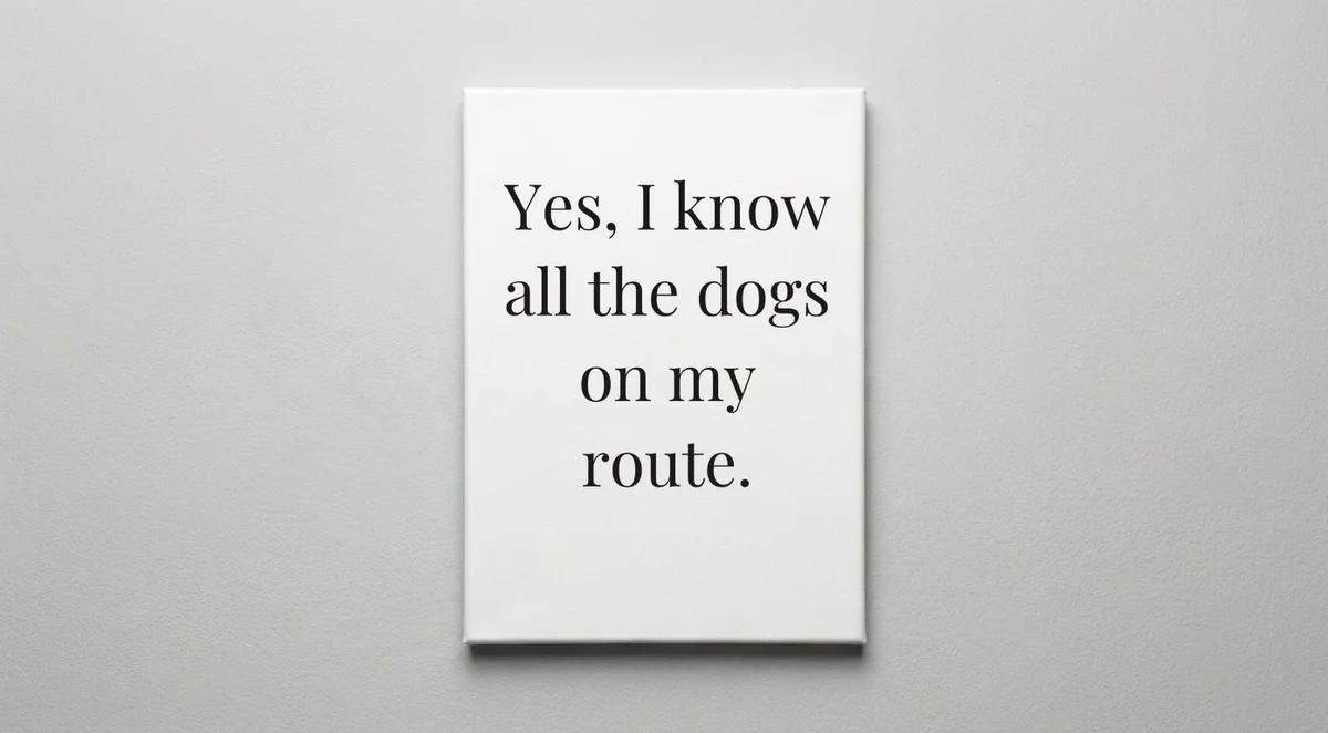 Mail Carrier quote wall art - canvas print