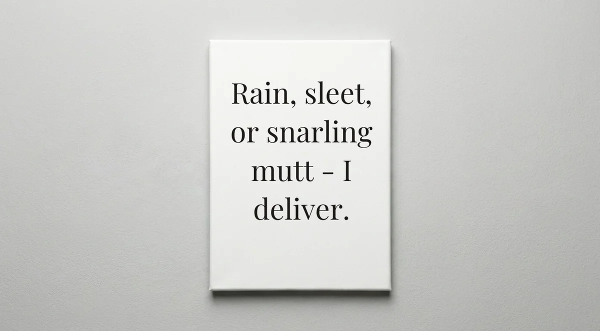 Mail Carrier quote wall art - canvas print