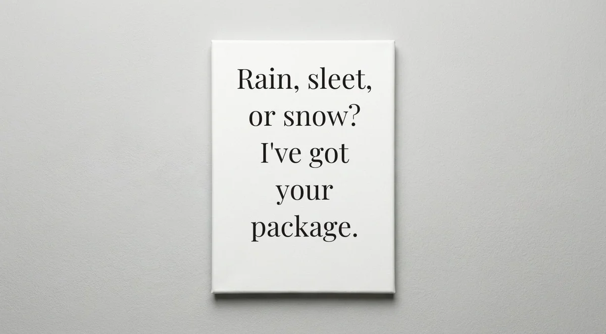 Postal Worker quote wall art - canvas print