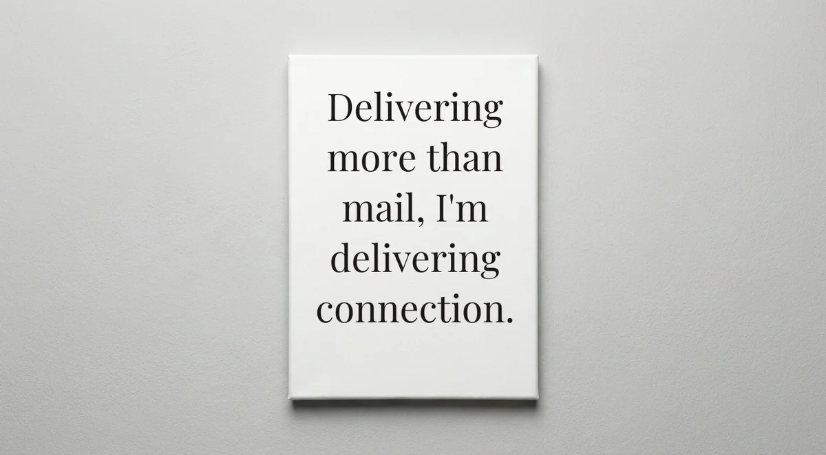 Postal Worker quote wall art - canvas print