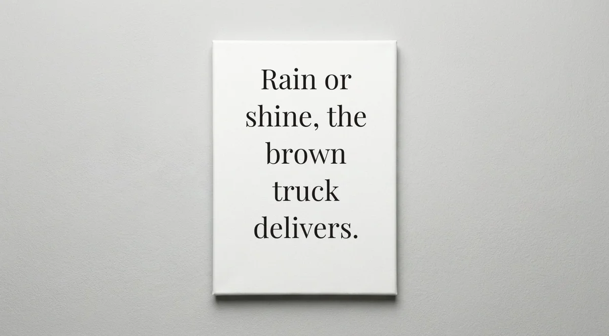 UPS Driver quote wall art - canvas print