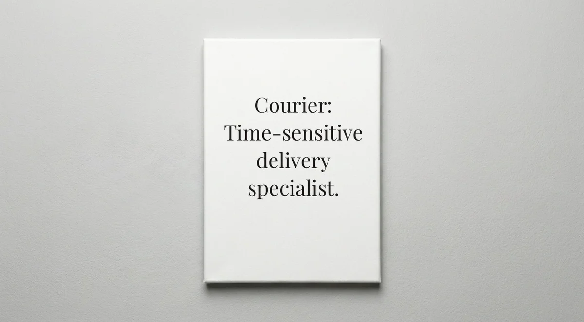 Courier quote wall art - canvas print