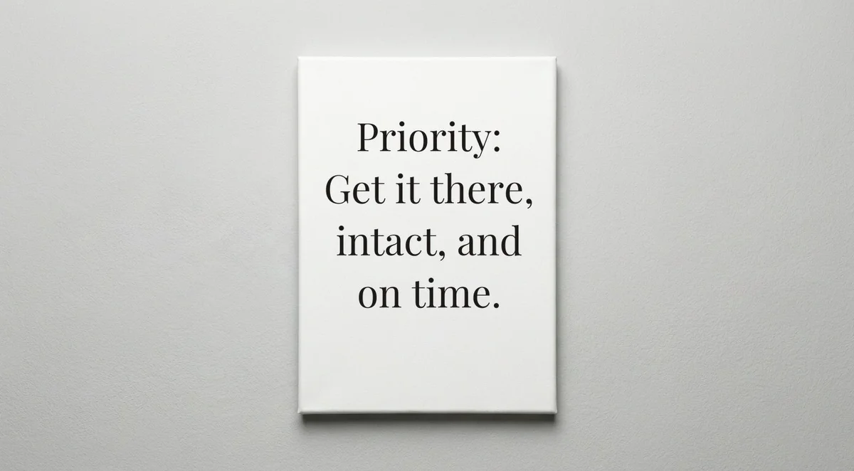 Courier quote wall art - canvas print