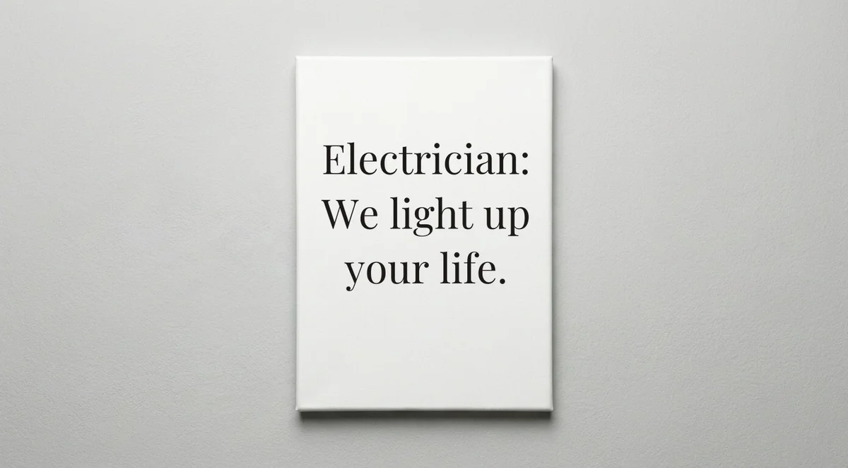Electrician quote wall art - canvas print