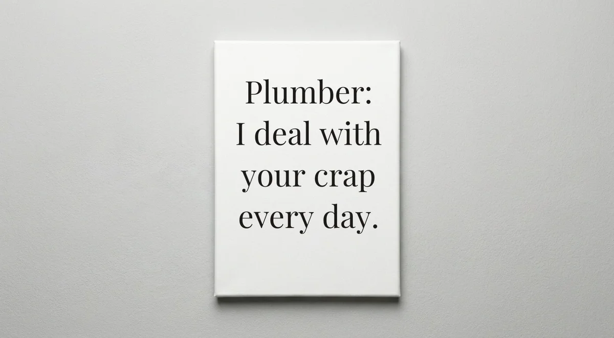 Plumber quote wall art - canvas print