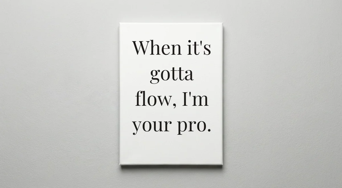 Plumber quote wall art - canvas print
