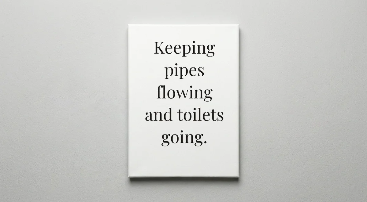 Plumber quote wall art - canvas print