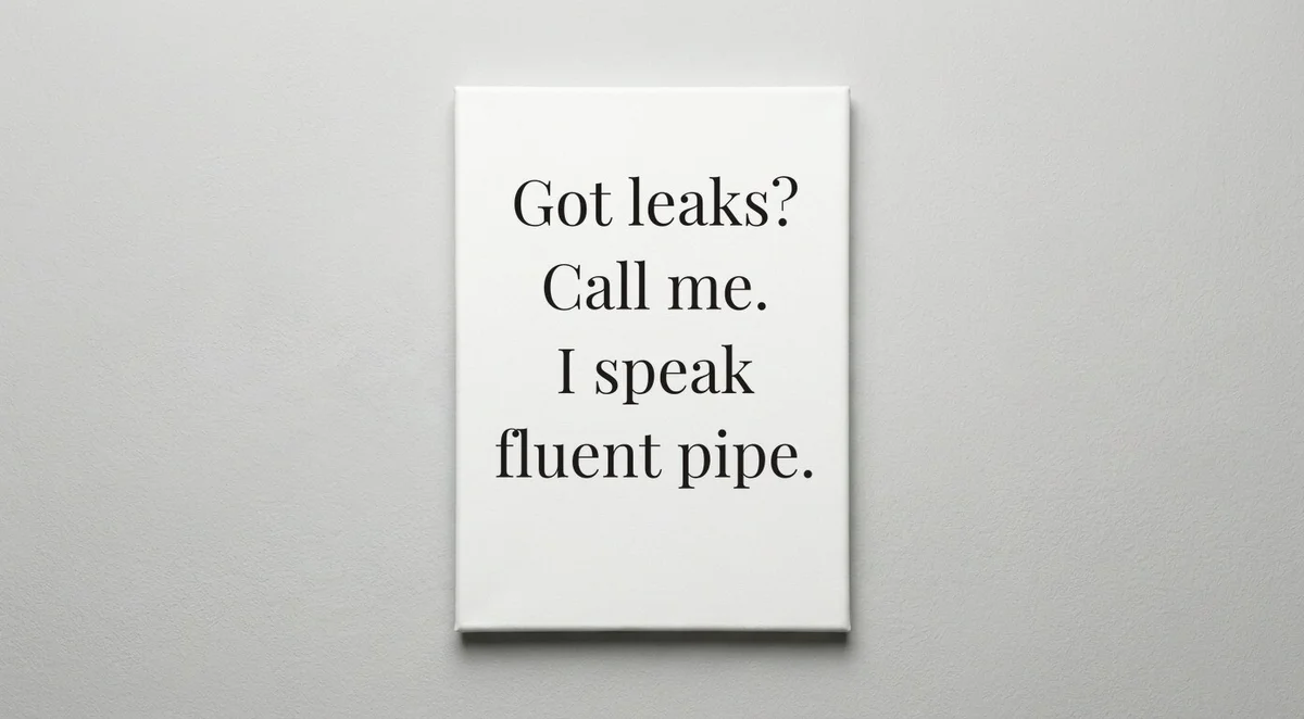 Plumber quote wall art - canvas print