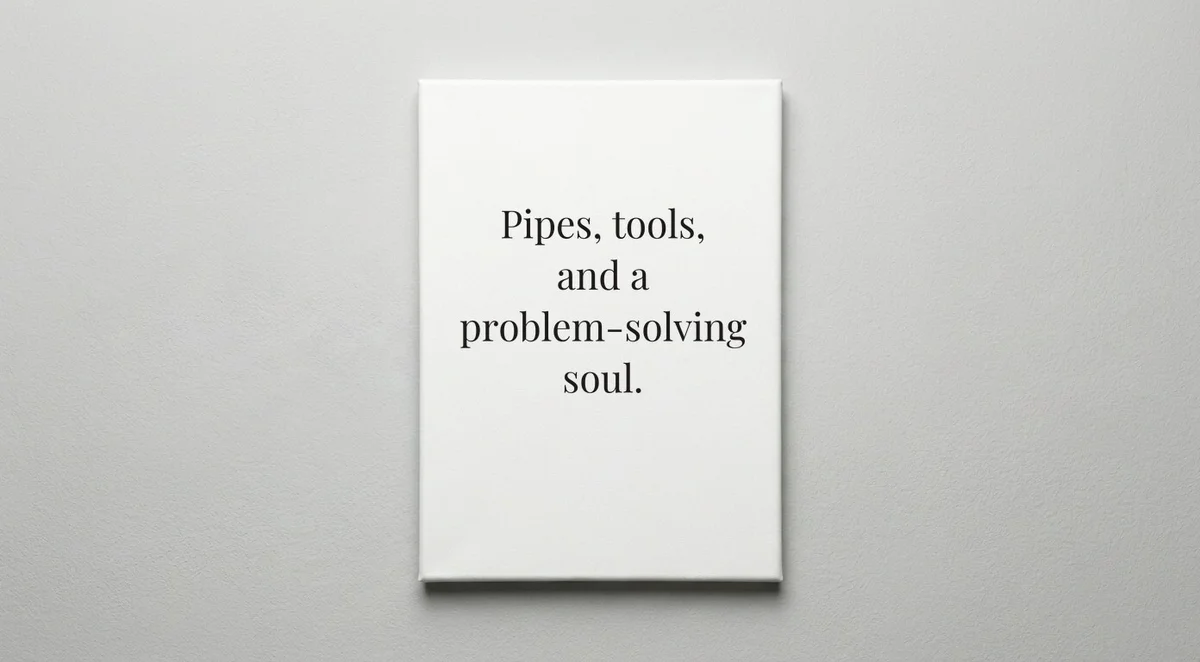 Plumber quote wall art - canvas print
