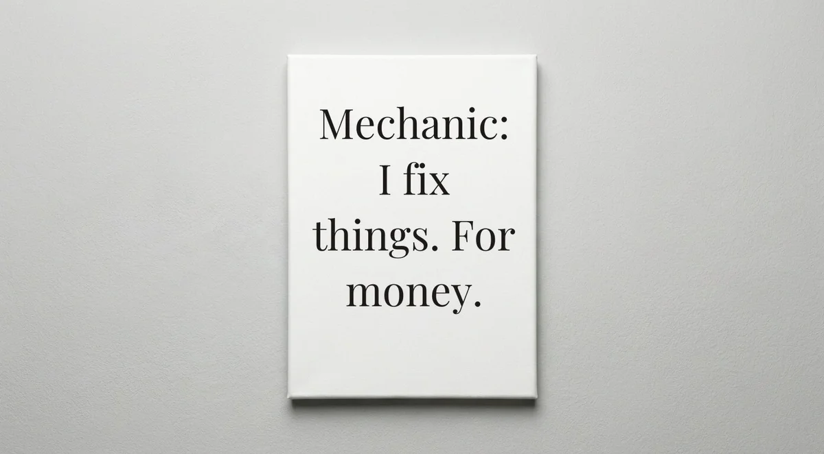 Mechanic quote wall art - canvas print