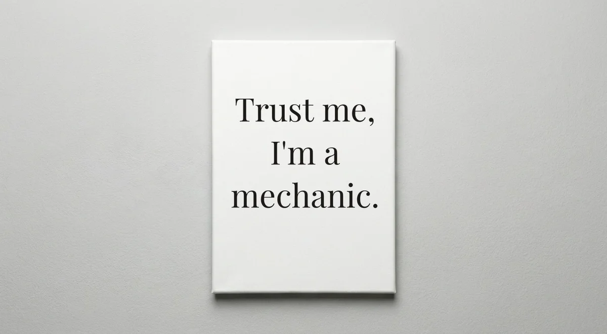 Mechanic quote wall art - canvas print