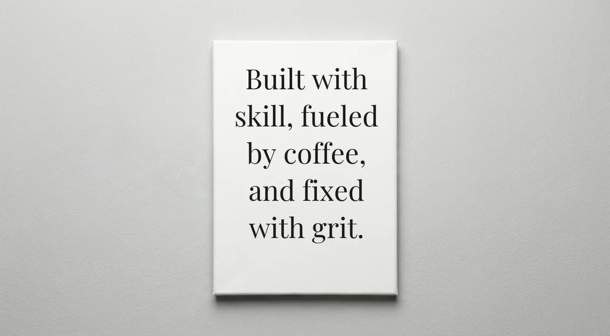 Mechanic quote wall art - canvas print
