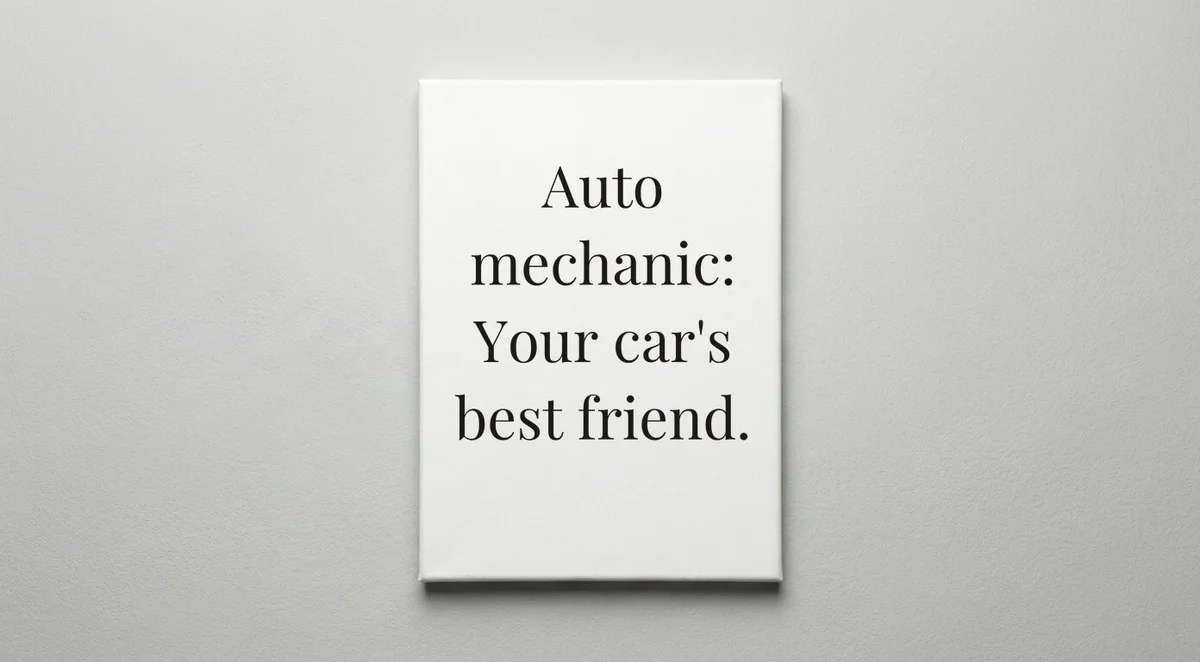 Auto Mechanic quote wall art - canvas print
