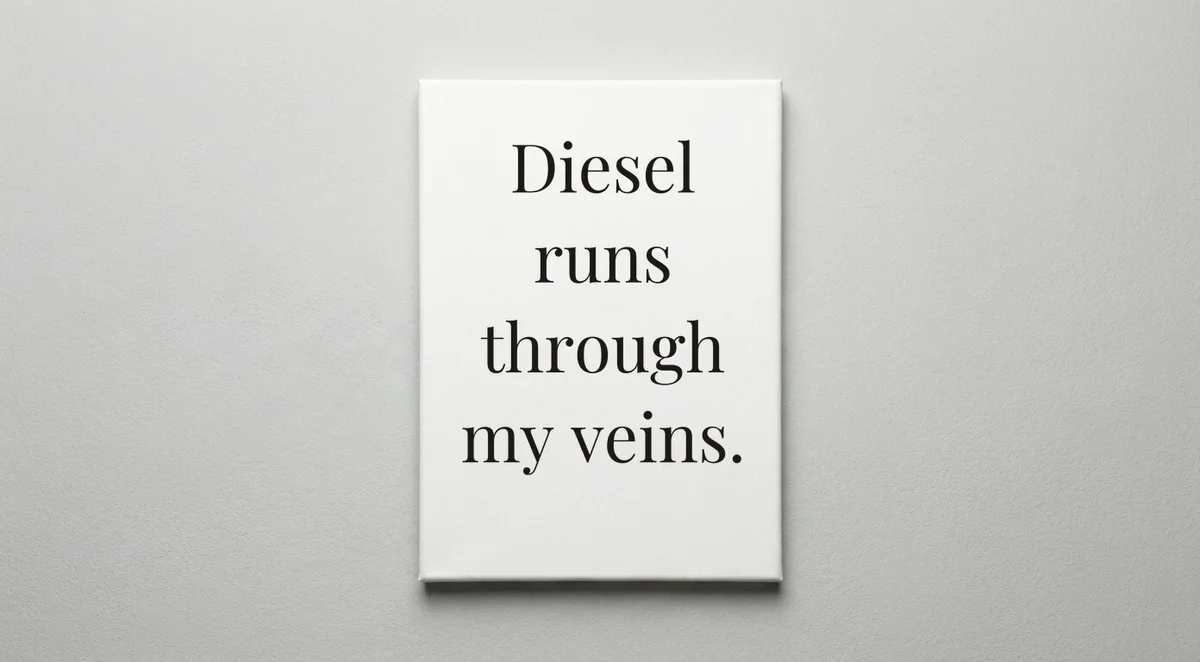 Diesel Mechanic quote wall art - canvas print