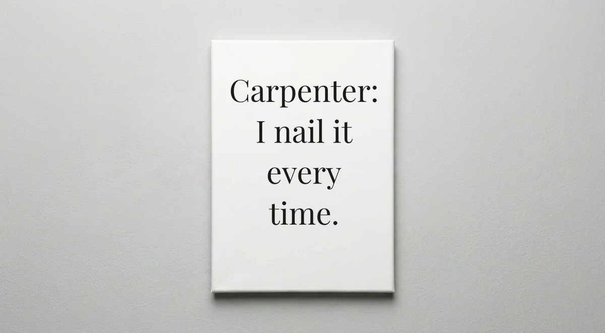 Carpenter quote wall art - canvas print