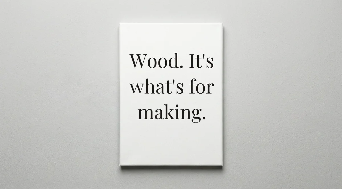 Carpenter quote wall art - canvas print