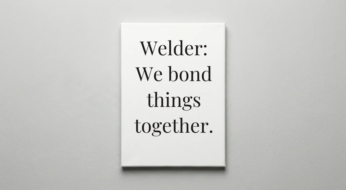 Welder quote wall art - canvas print