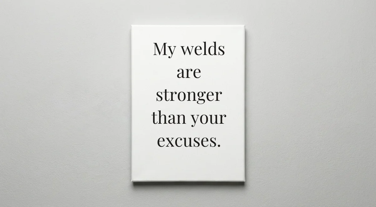 Welder quote wall art - canvas print