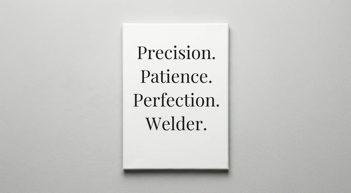 Welder quote wall art - canvas print