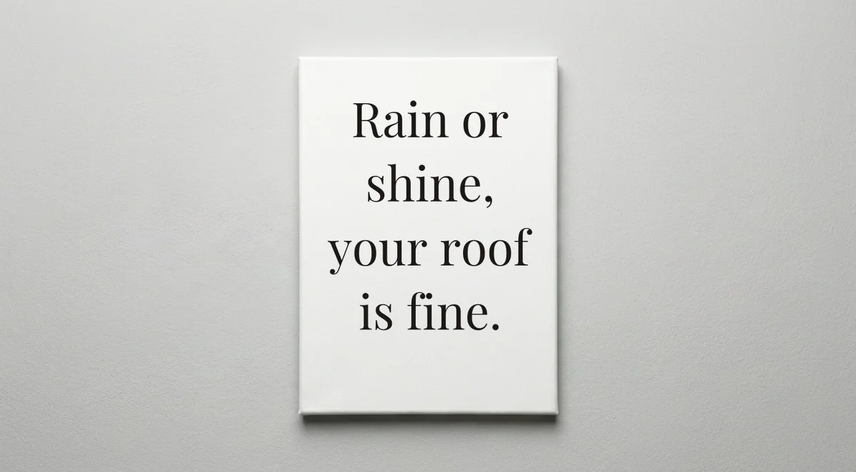 Roofer quote wall art - canvas print