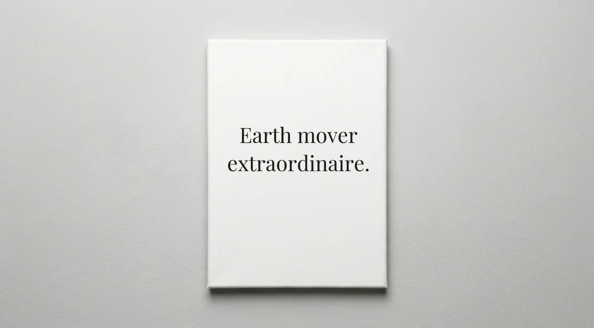 Heavy Equipment Operator quote wall art - canvas print