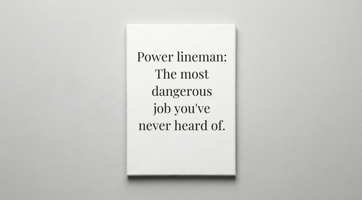 Power Lineman quote wall art - canvas print