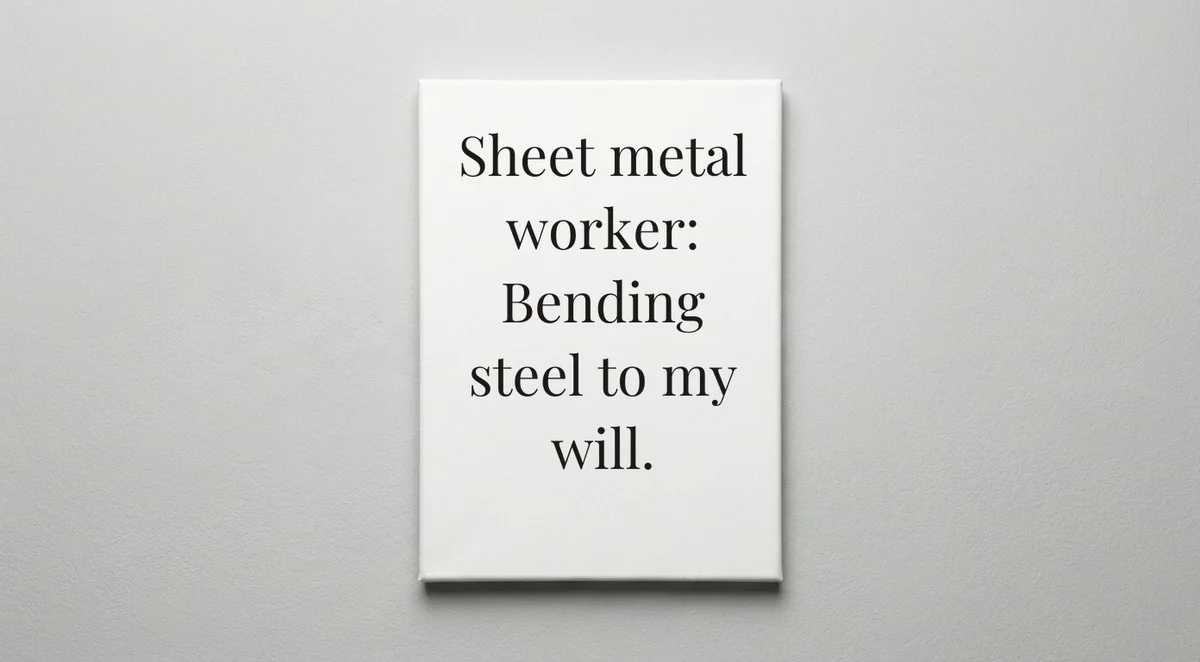 Sheet Metal Worker quote wall art - canvas print