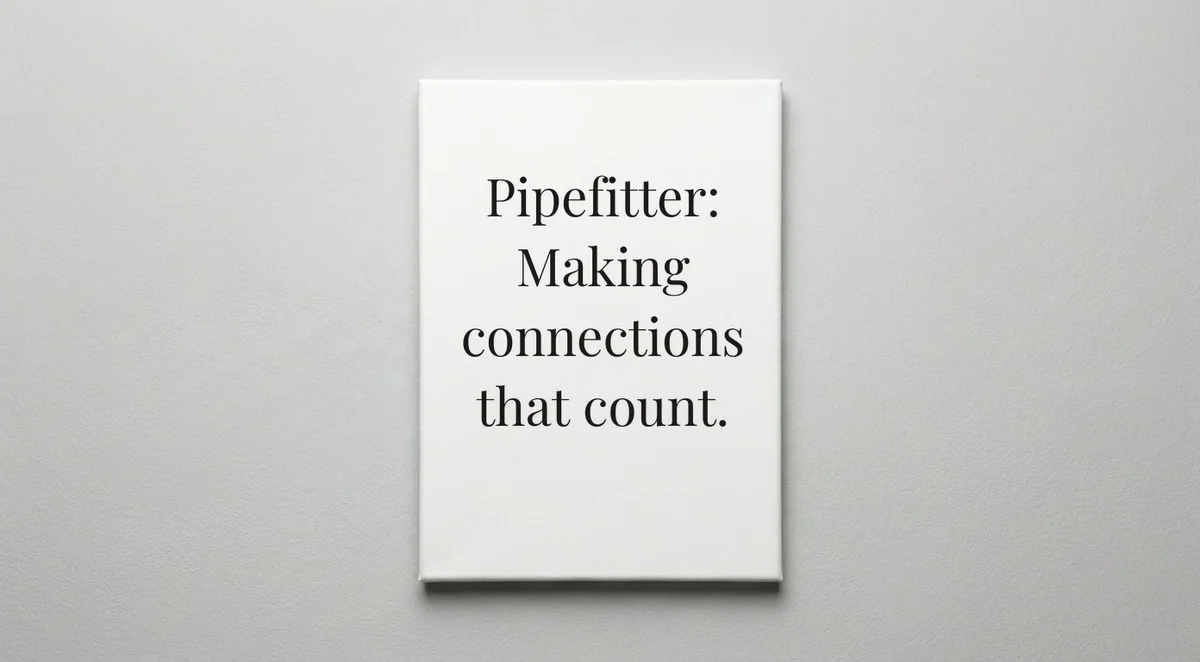 Pipefitter quote wall art - canvas print