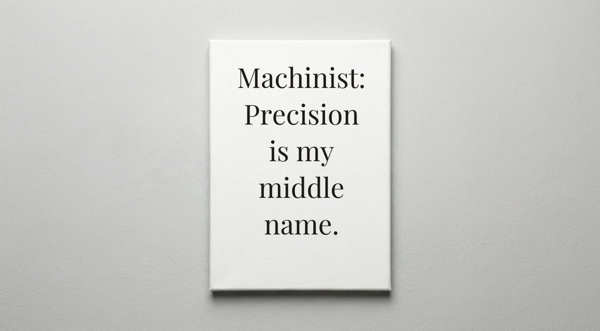 Machinist quote wall art - canvas print