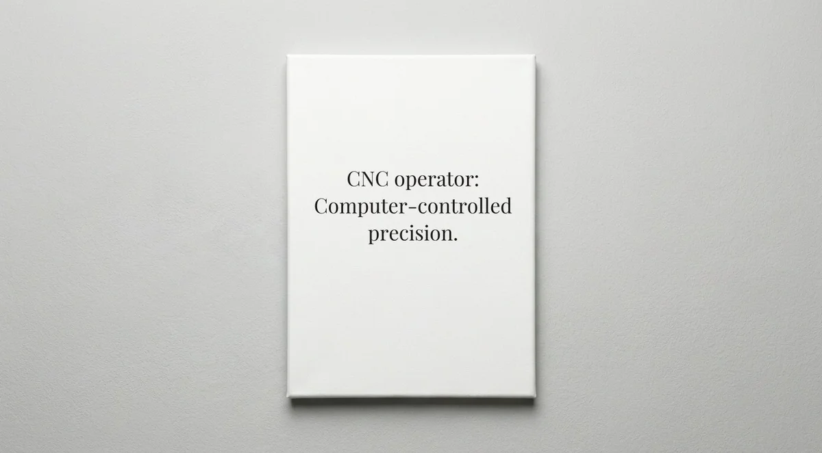 CNC Operator quote wall art - canvas print