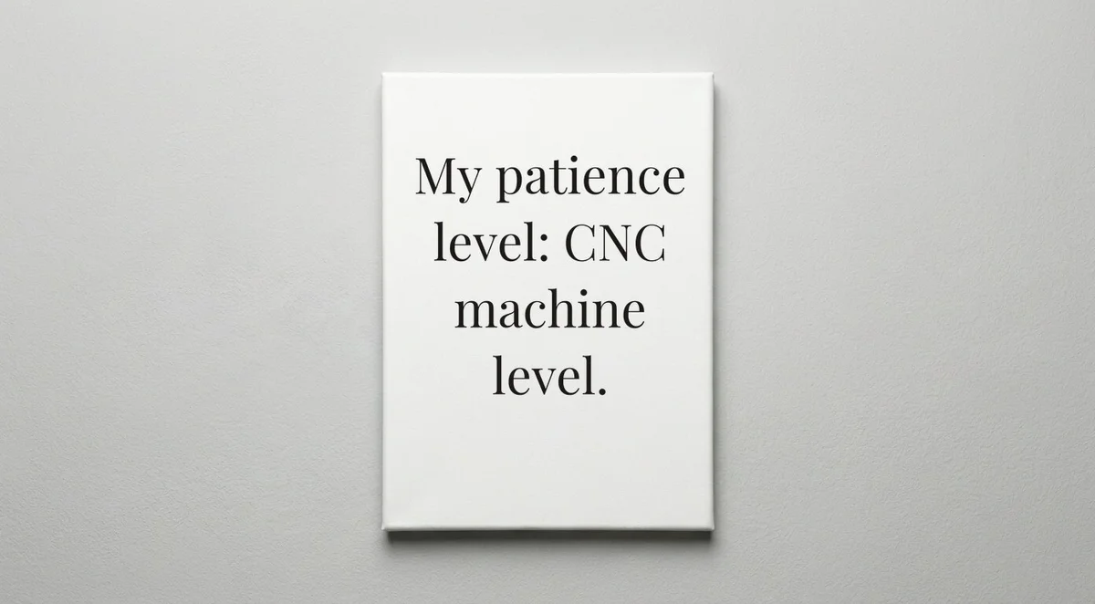CNC Operator quote wall art - canvas print