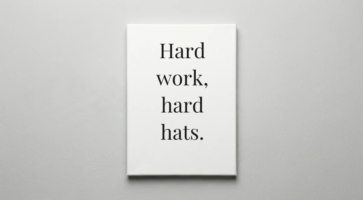 Construction Worker quote wall art - canvas print