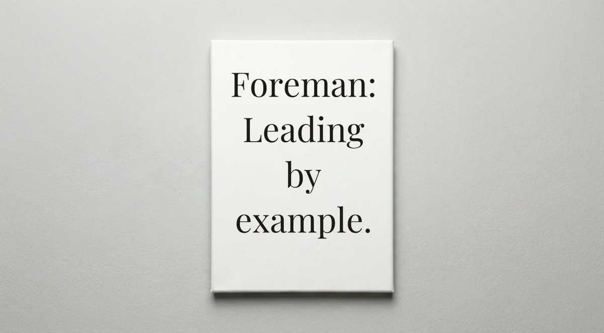 Foreman quote wall art - canvas print