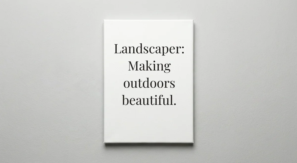 Landscaper quote wall art - canvas print